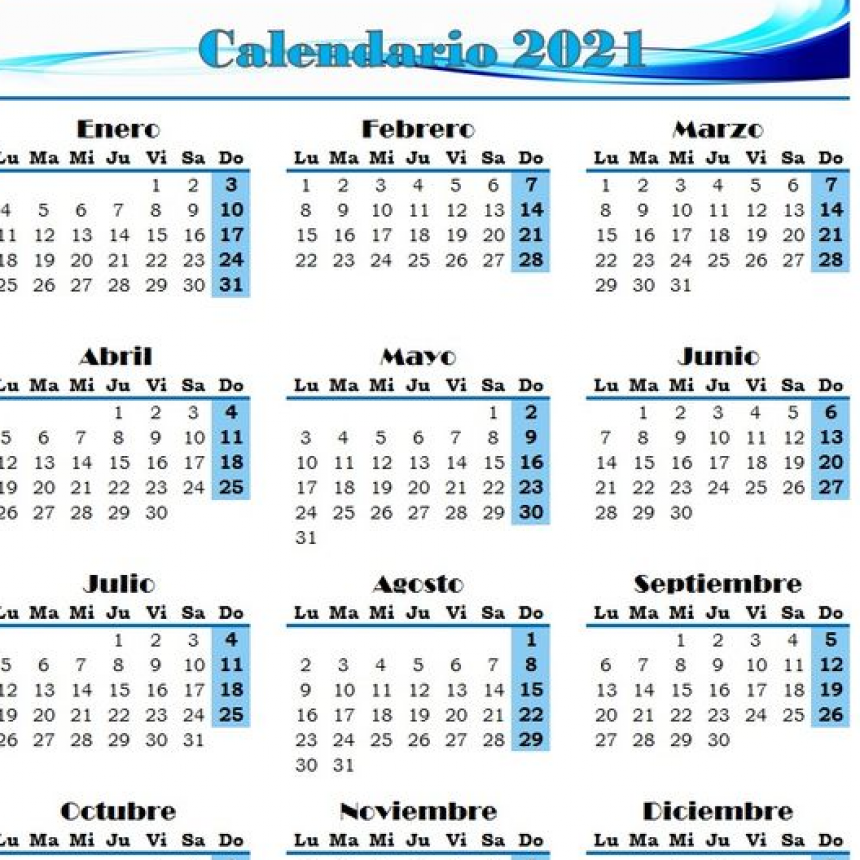 LOS FERIADOS DEL 2021