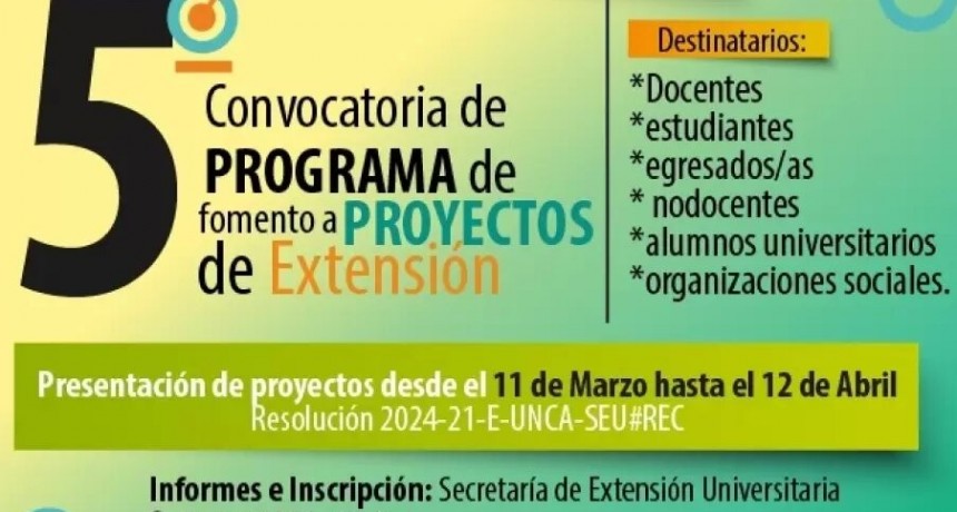 Lanzan programa de fomento de proyectos de Extensión
