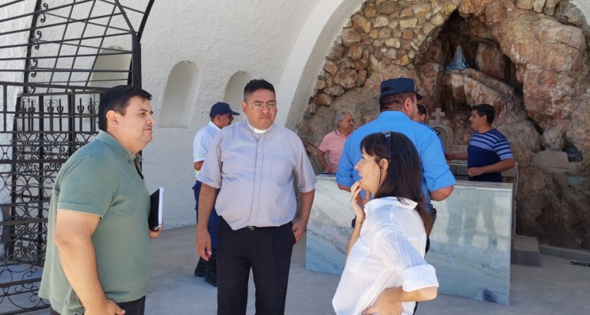 Coordinan tareas para la inauguración de la remodelada Gruta de la Virgen