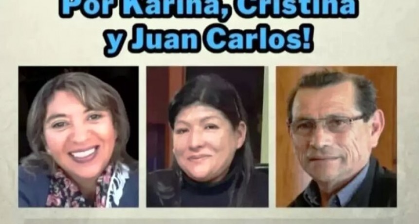 Marchan por Karina, Cristina y Rojitas