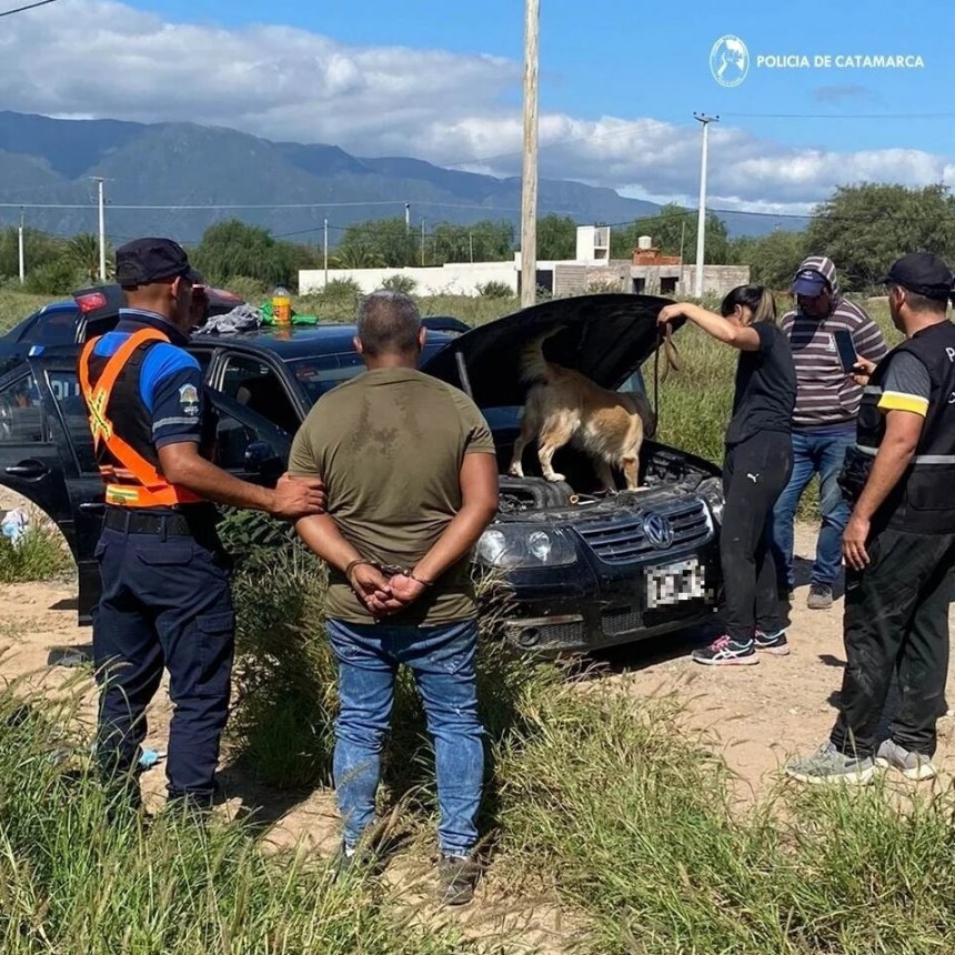 Detienen a un hombre y secuestran cocaína valuada en unos $40.000.000 en Valle Viejo