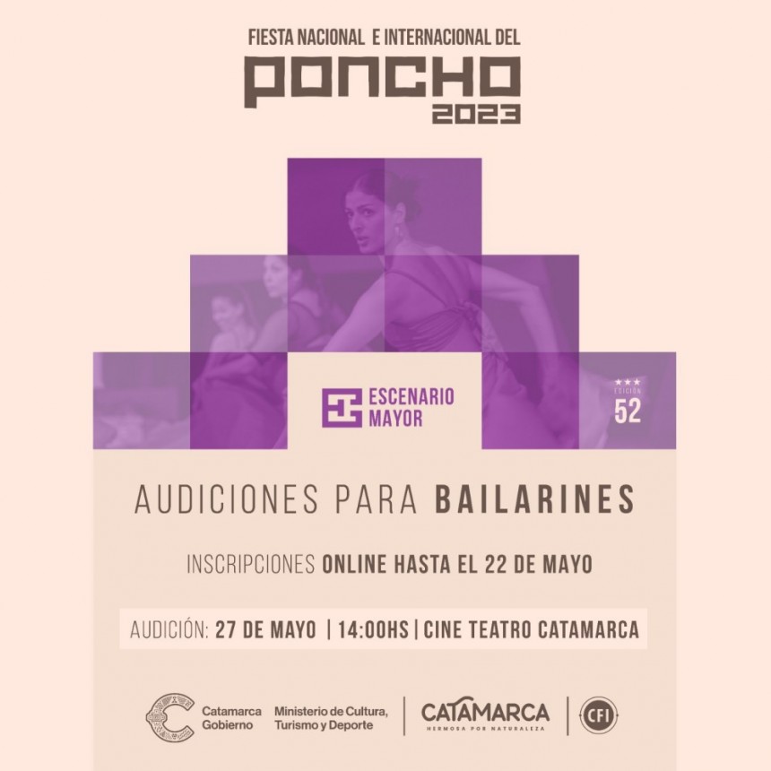 Poncho 2023: Audiciones para bailarines para integrar el cuadro de apertura