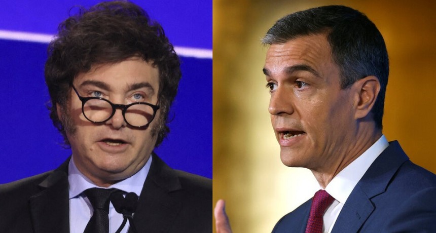 Javier Milei volvió a insultar a Pedro Sánchez y escala el conflicto diplomático con España