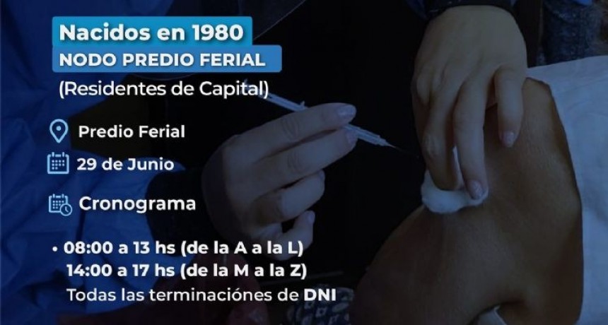 VACUNAN A CLASE 1980 EN EL PREDIO FERIAL