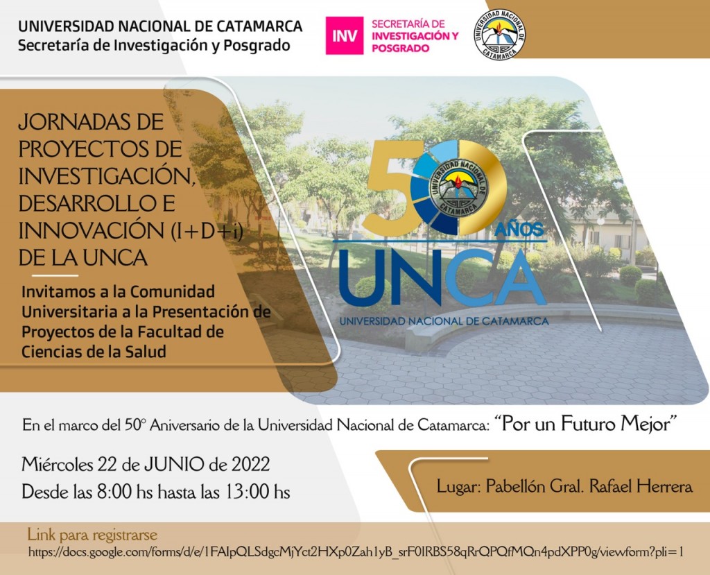 Jornadas de Proyectos de Investigación, Desarrollo e Innovación de la UNCA