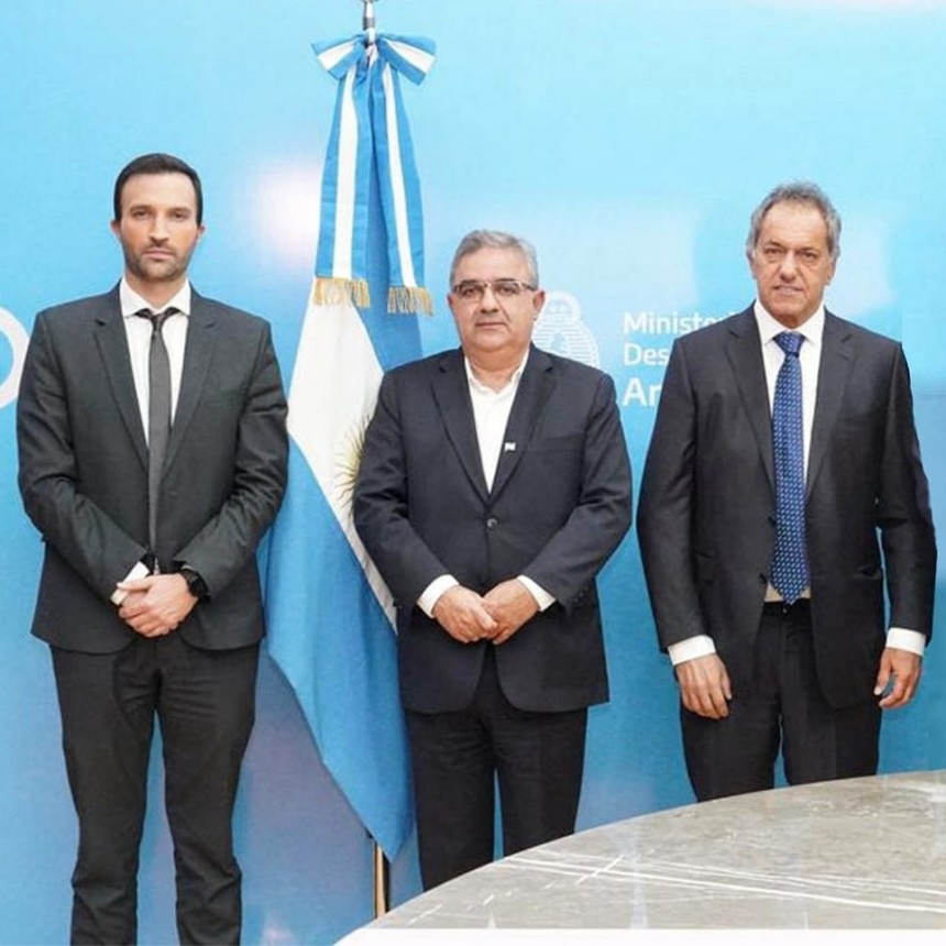 Daniel Scioli se reunió con Raúl Jalil y el ministro Álvarez