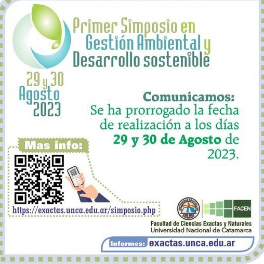 Primer Simposio en Gestión Ambiental en la Facultad de Ciencias Exactas