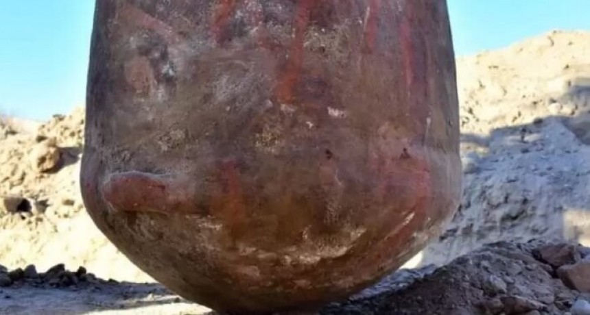 Encontraron una urna funeraria en Santa María