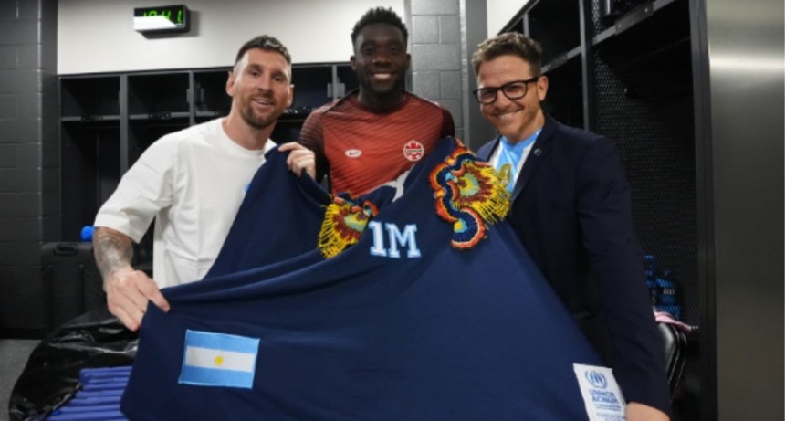 Messi apoya la campaña Ponchos Azules en la Copa América
