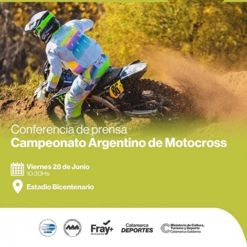 Presentan el Argentino de Motocross que se desarrollará en Catamarca