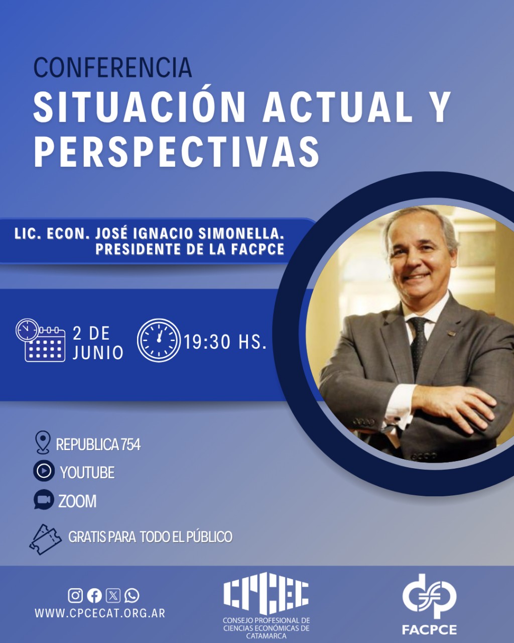 José Simonella llega a Catamarca para brindar una conferencia magistral sobre la situación económica