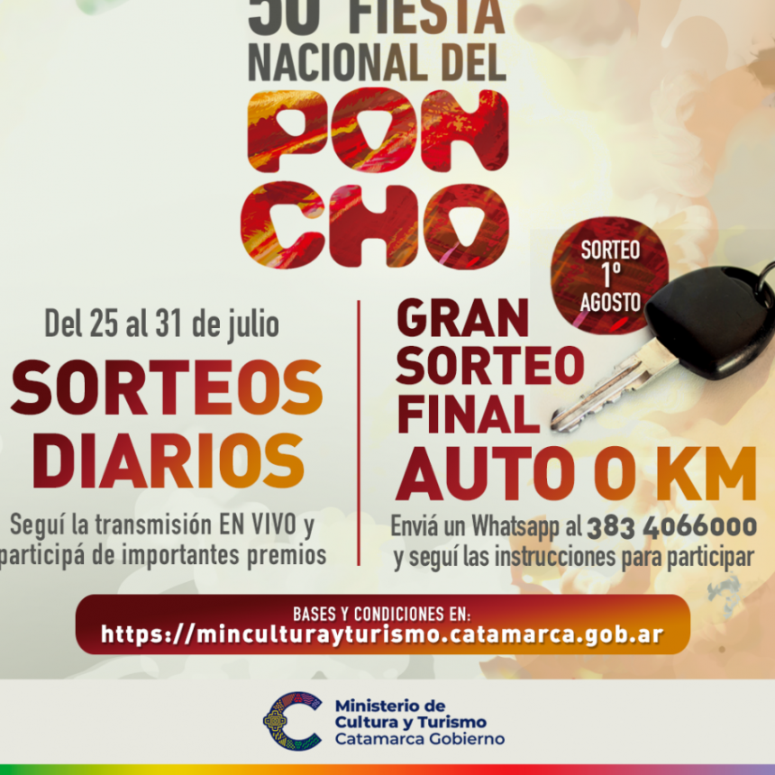 SE SORTEA EL AUTO 0KM DEL PONCHO 2021