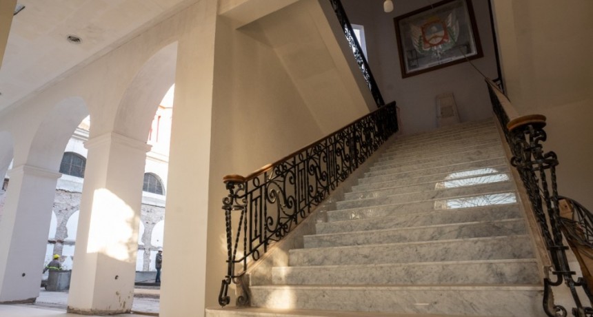 La puesta en valor de la antigua Casa de Gobierno entró en la etapa final de obra 