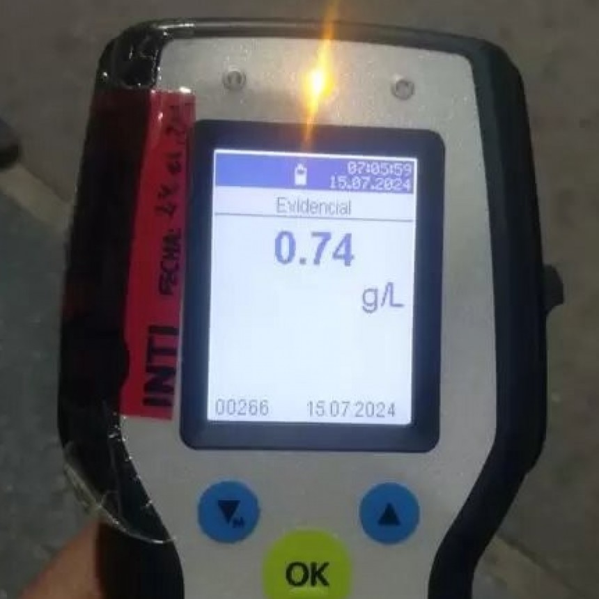 Chofer dio positivo de alcoholemia y le retuvieron la licencia