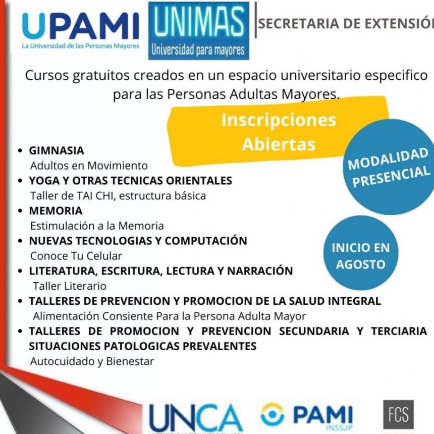Cursos para adultos mayores