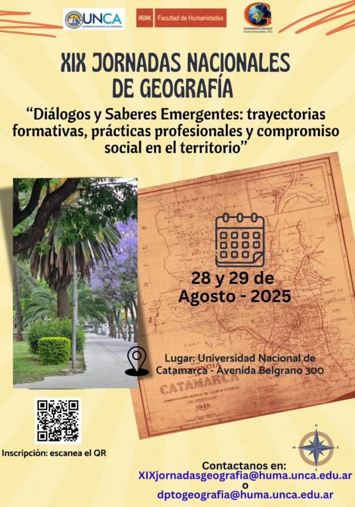 La UNCA será sede de las XIX Jornadas Nacionales de Geografía