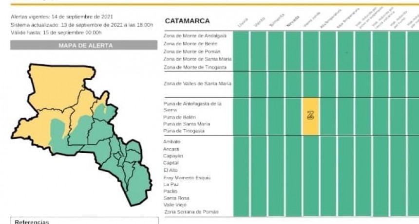 ALERTA POR MAS VIENTOS EN LA PROVINCIA