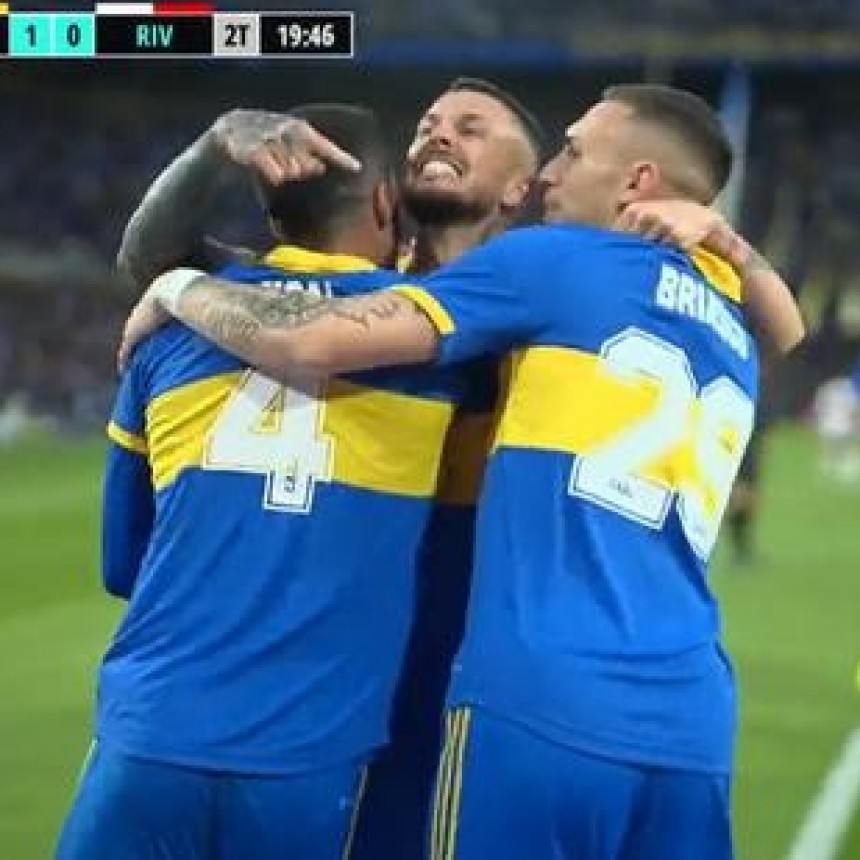 Boca le gano a River con gol de Benedetto
