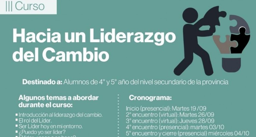 Curso “Hacia un Liderazgo del Cambio” para alumnos del nivel secundario
