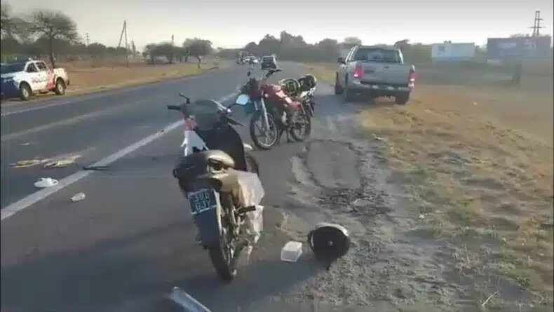 Dos motos chocaron en la Ruta Nacional 38