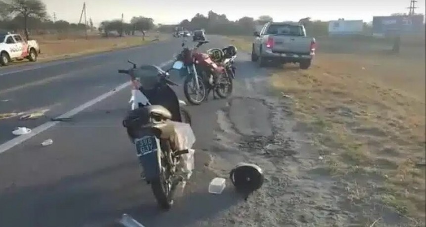 Dos motos chocaron en la Ruta Nacional 38