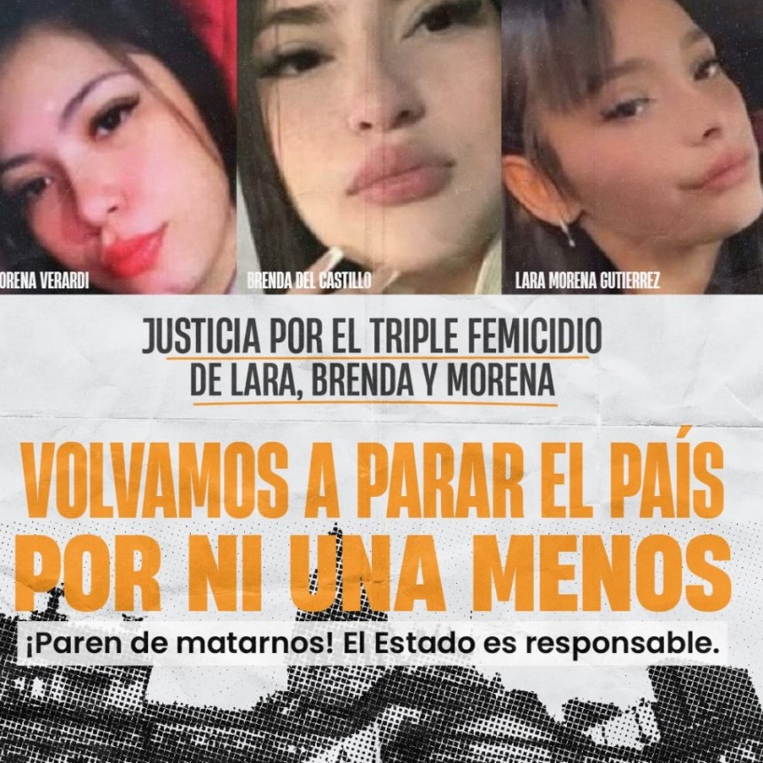 Convocan a una marcha nacional tras un nuevo triple femicidio