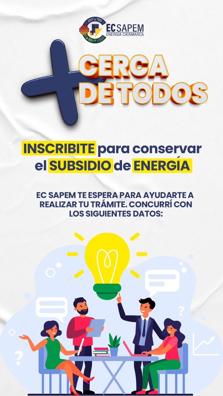 EC SAPEM implementa operativo de inscripción para el subsidio de energía