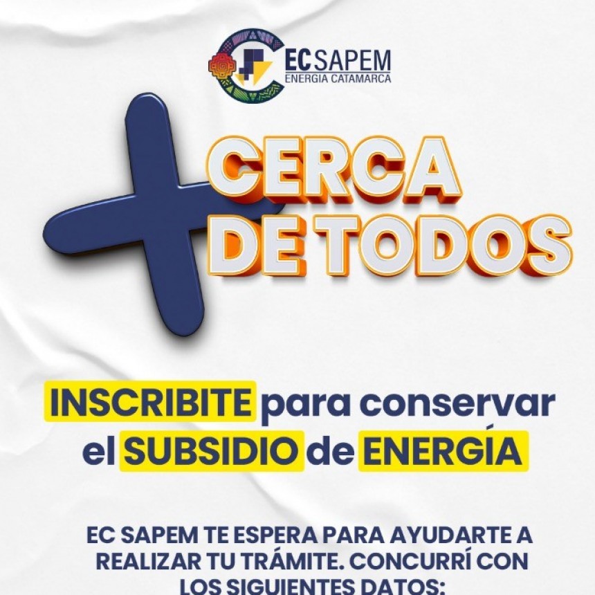 EC SAPEM implementa operativo de inscripción para el subsidio de energía