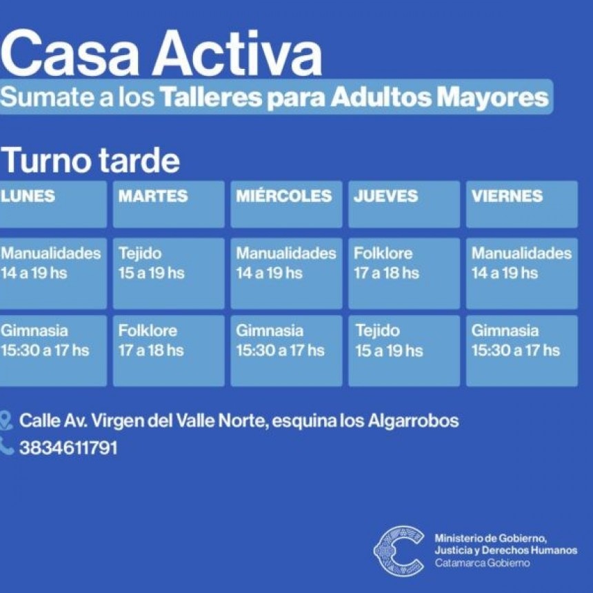 Actividades para adultos mayores en Casa Activa