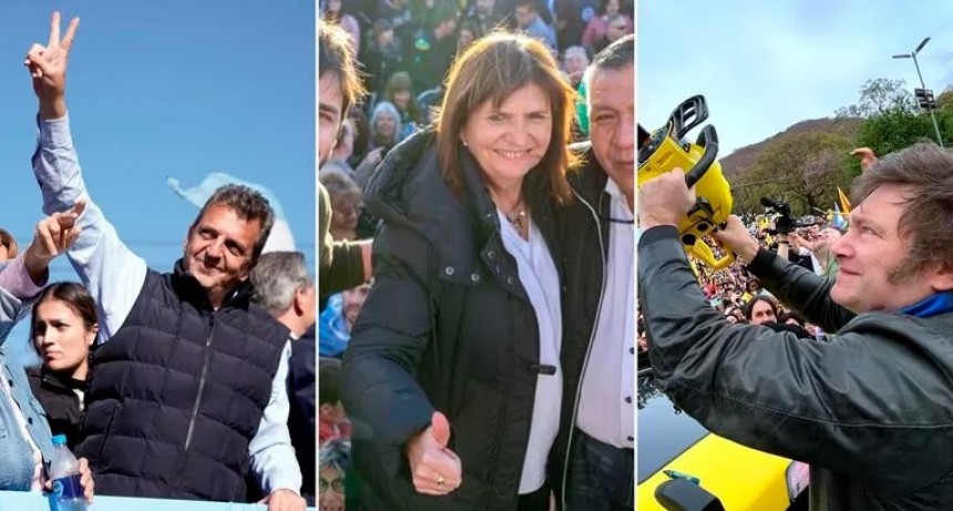 Massa, Milei y Bullrich entran en la última semana de una campaña atravesada por la crisis económica y denuncias cruzadas