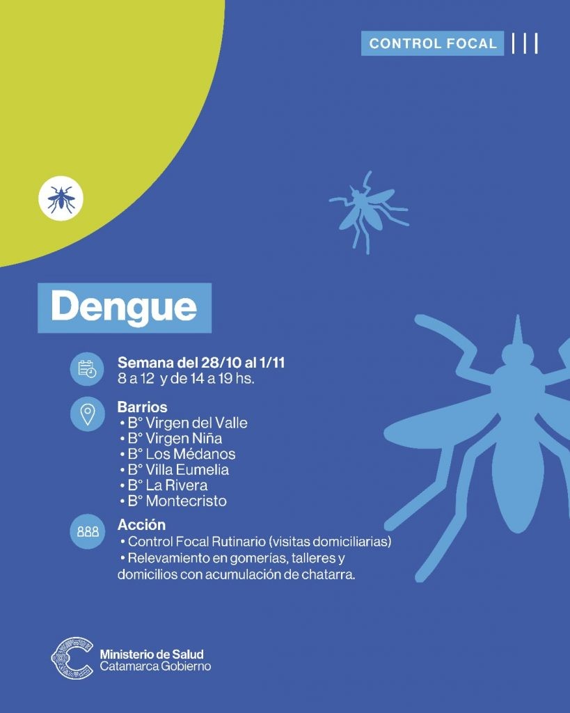 Dengue: realizarán un control focal intensivo desde el lunes en seis barrios