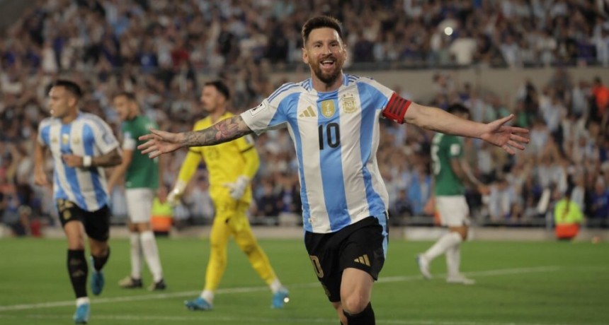 Con un inolvidable hat-trick de Messi, Argentina le hizo seis a Bolivia