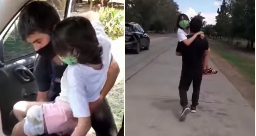 CRUZO DE SANTIAGO DEL ESTERO A TUCUMÁN CON SU HIJA ENFERMA EN BRAZOS