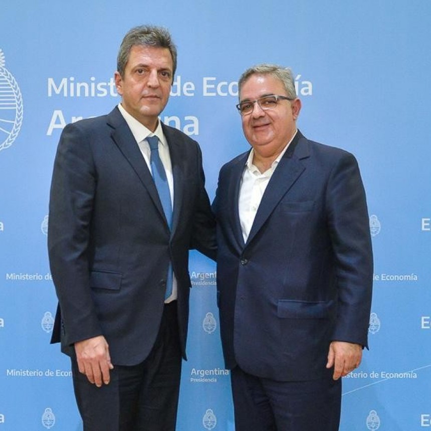 Raúl se reunió con el ministro Sergio Massa y el secretario Jorge Neme 