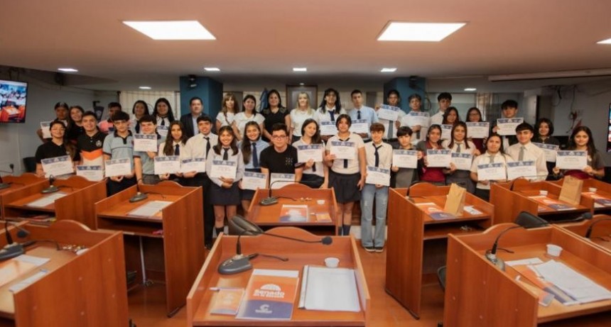 Estudiantes secundarios de toda la provincia sesionaron de forma especial en el Senado