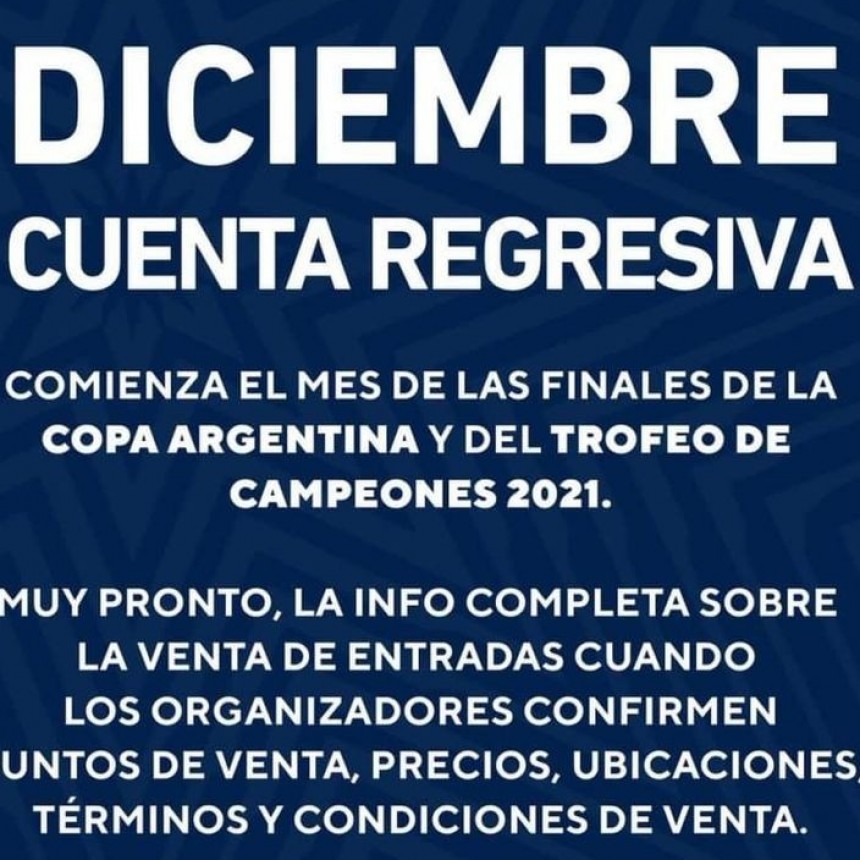 TALLERES Y BOCA DEFINEN LA COPA ARGENTINA