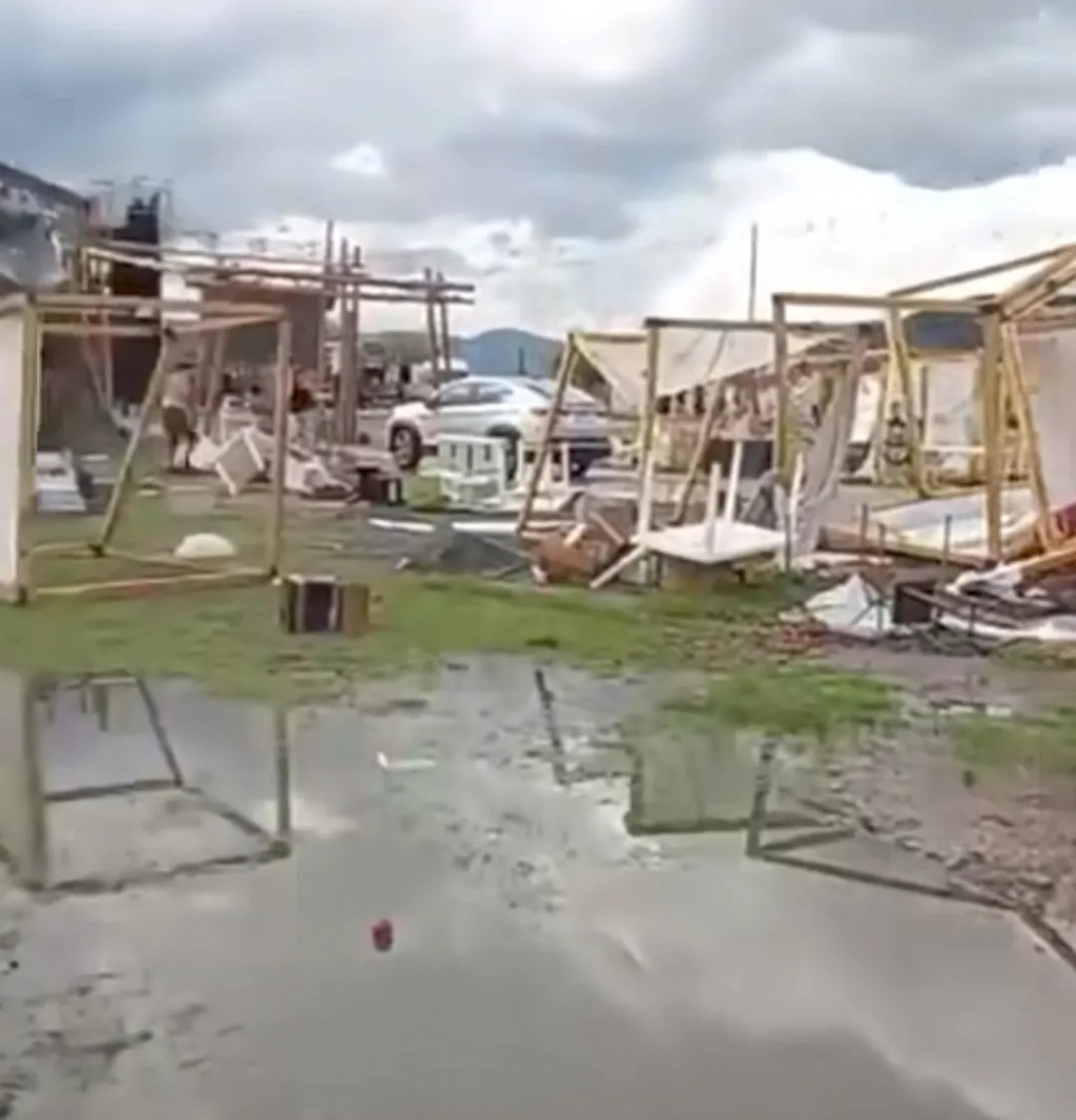 El temporal obligó a suspender la Feria del Patio y dejó importantes daños en el Predio Ferial